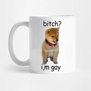 b*tch? i,m gay shiba Mug